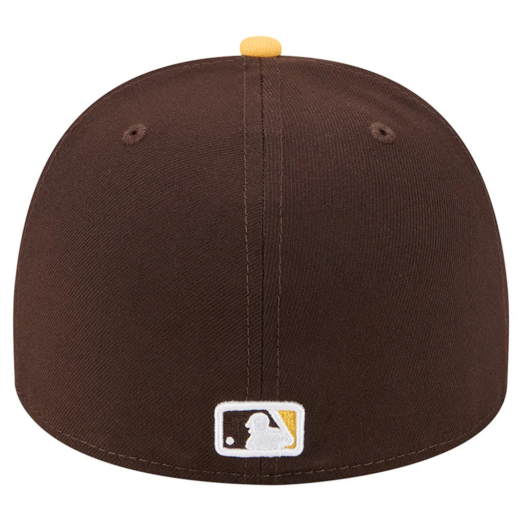 San Diego Padres New Era Cartoon A-Frame 59FIFTY Fitted Hat - Dark Brown/Yellow