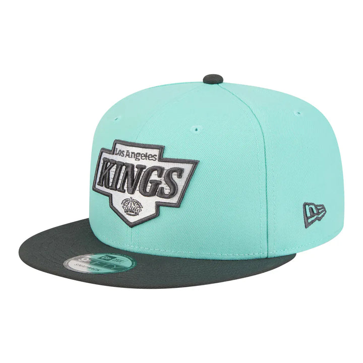 Los Angeles Kings New Era Two-Tone Color Pack 9FIFTY Snapback Hat - Turquoise/Charcoal