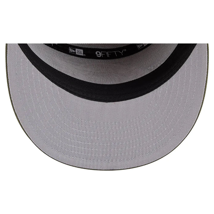 Los Angeles Lakers New Era Two-Tone Color Pack Split Panel 9FIFTY Adjustable Hat - Olive/Burnt Orange