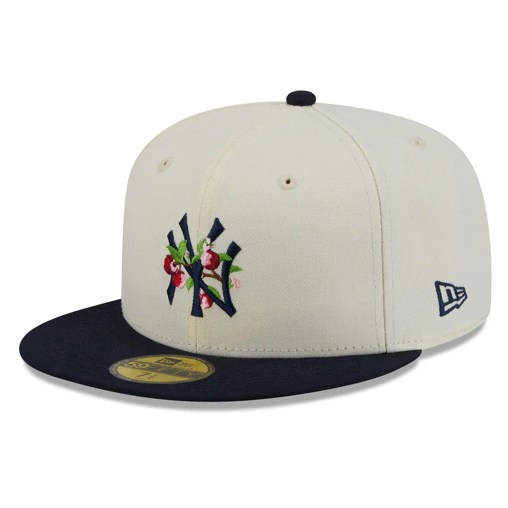 New York Yankees New Era Blossom 59FIFTY Fitted Hat - White/Navy