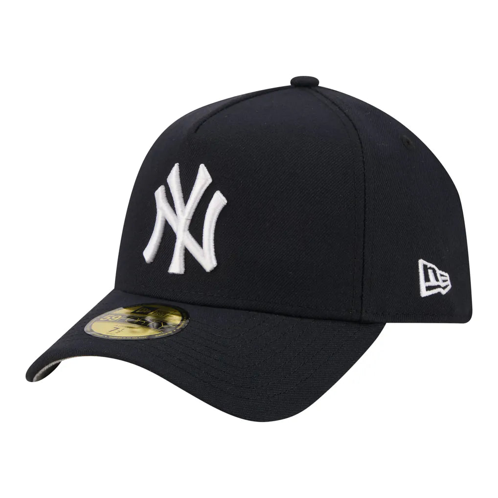 New York Yankees New Era A-Frame 59FORTY Fitted Hat - Navy Techwosell