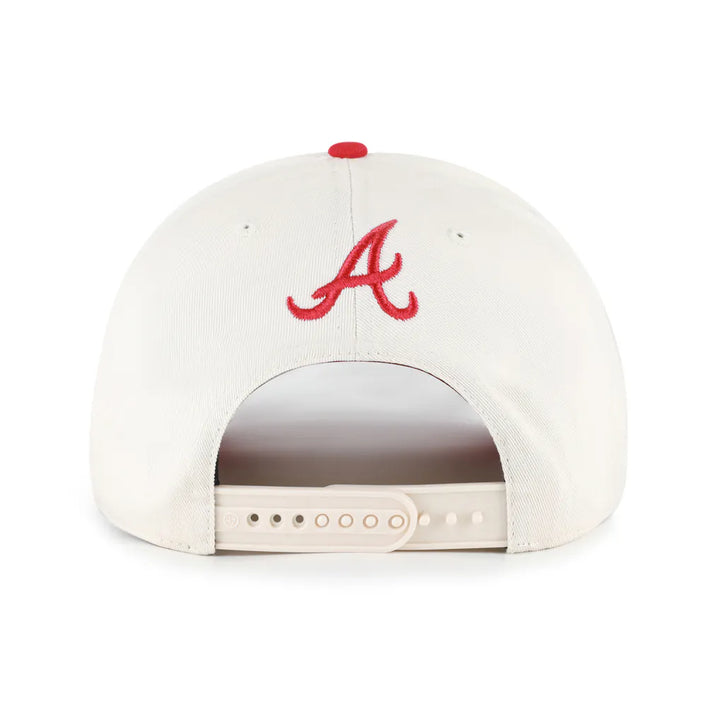 Atlanta Braves '47 Unisex Rope Script Hitch Adjustable Hat - Natural/Red