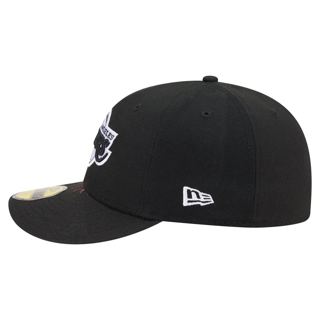 Los Angeles Lakers New Era Freedom Pre-Curved 59FIFTY Fitted Hat - Black