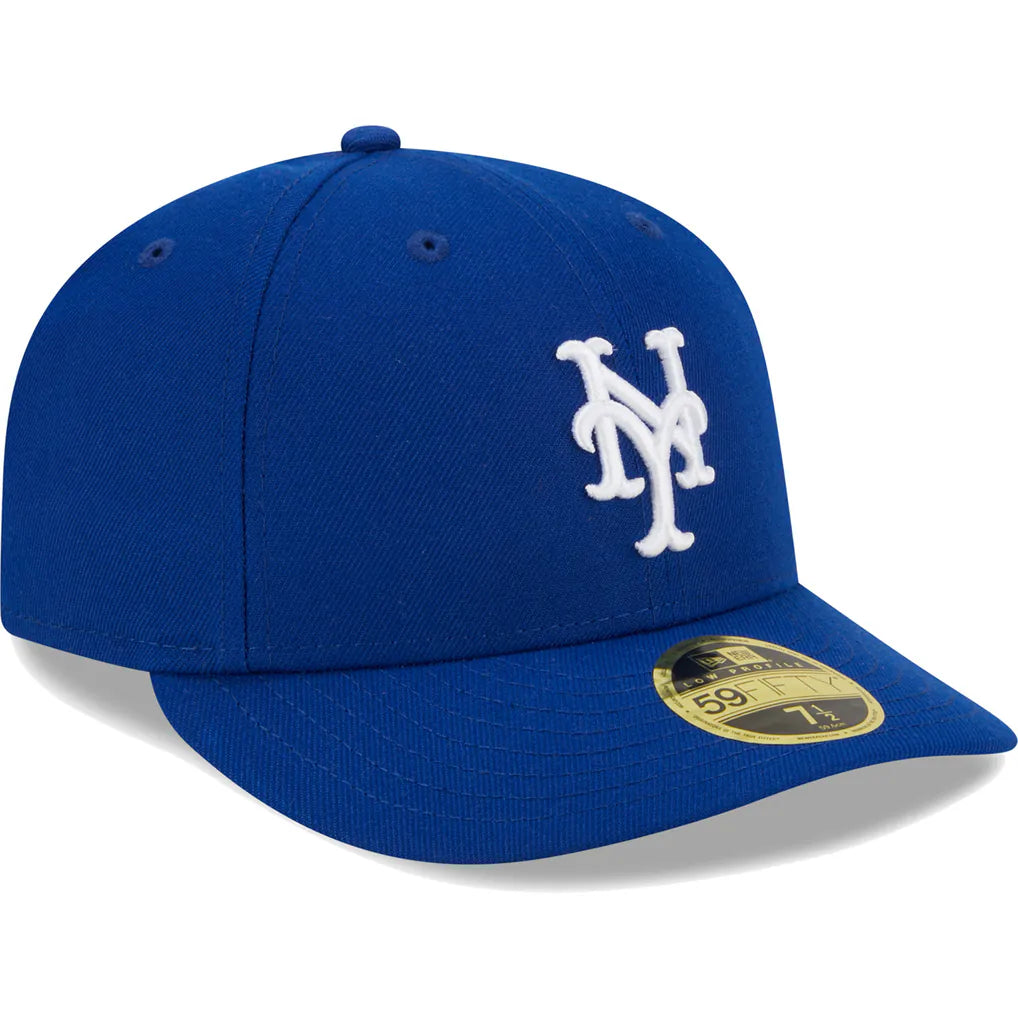 New York Mets New Era White Logo Low Profile 59FIFTY Fitted Hat - Royal