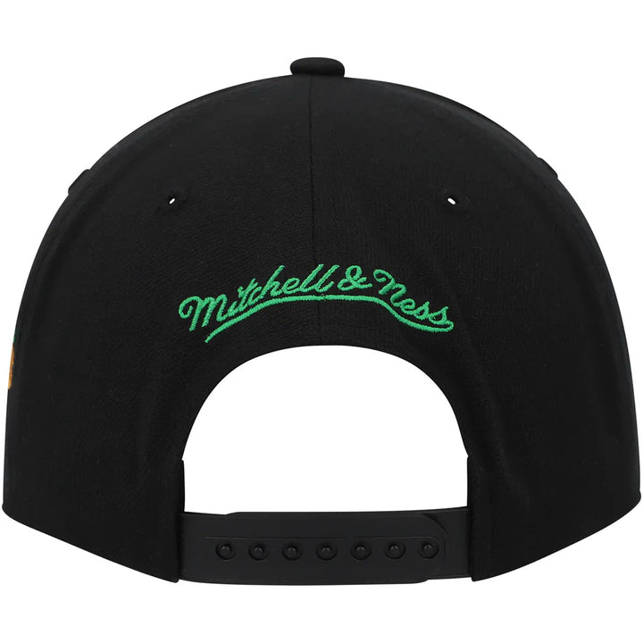 Dallas Stars Mitchell & Ness Core Team Script 2.0 Snapback Hat - Black