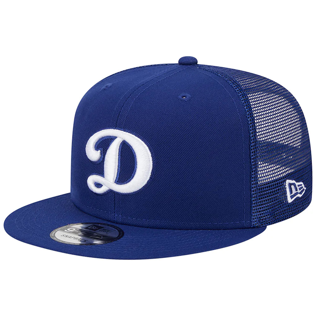 Los Angeles Dodgers New Era D Logo Team Color Trucker 9FIFTY Snapback Hat - Royal