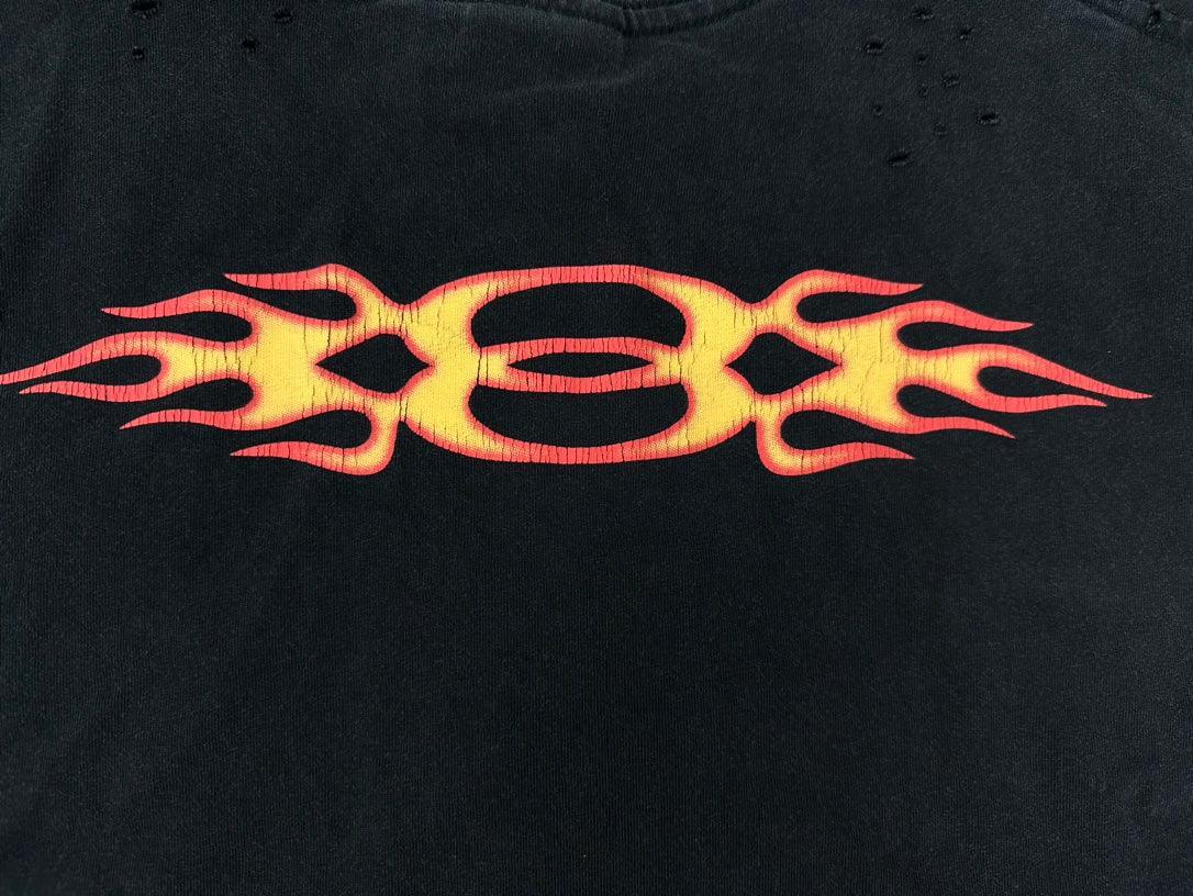 Balenciaga Burning Unity T-Shirt Oversized in black vintage jersey Techwosell