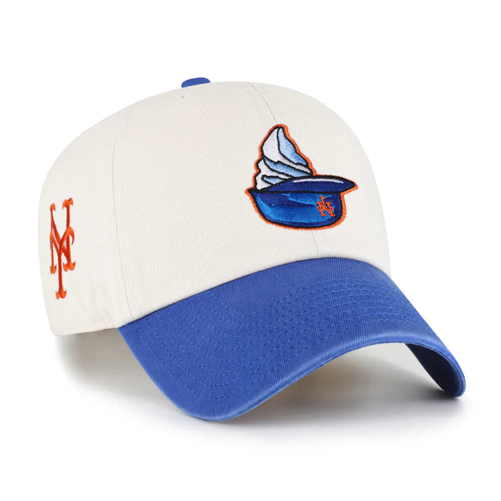 New York Mets '47 Unisex Single Swirl Ice Cream Helmet 2.0 Clean Up Adjustable Hat - Natural