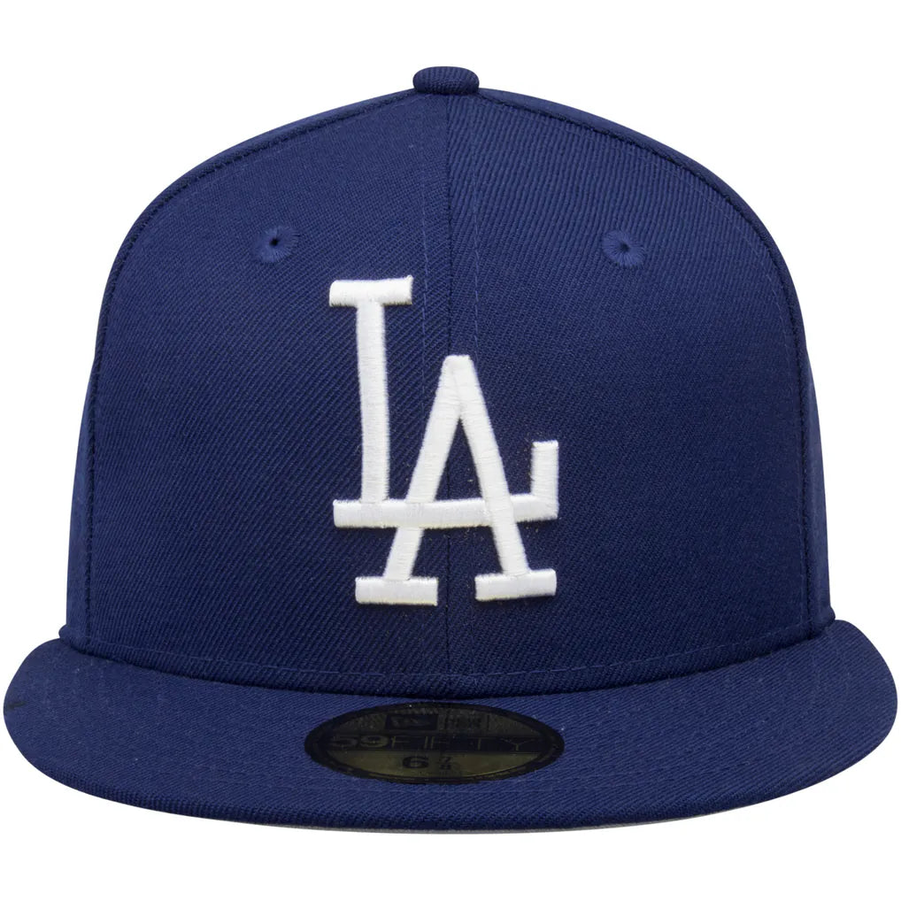 Los Angeles Dodgers New Era Cooperstown Collection Wool 59FIFTY Fitted Hat - Navy Techwosell