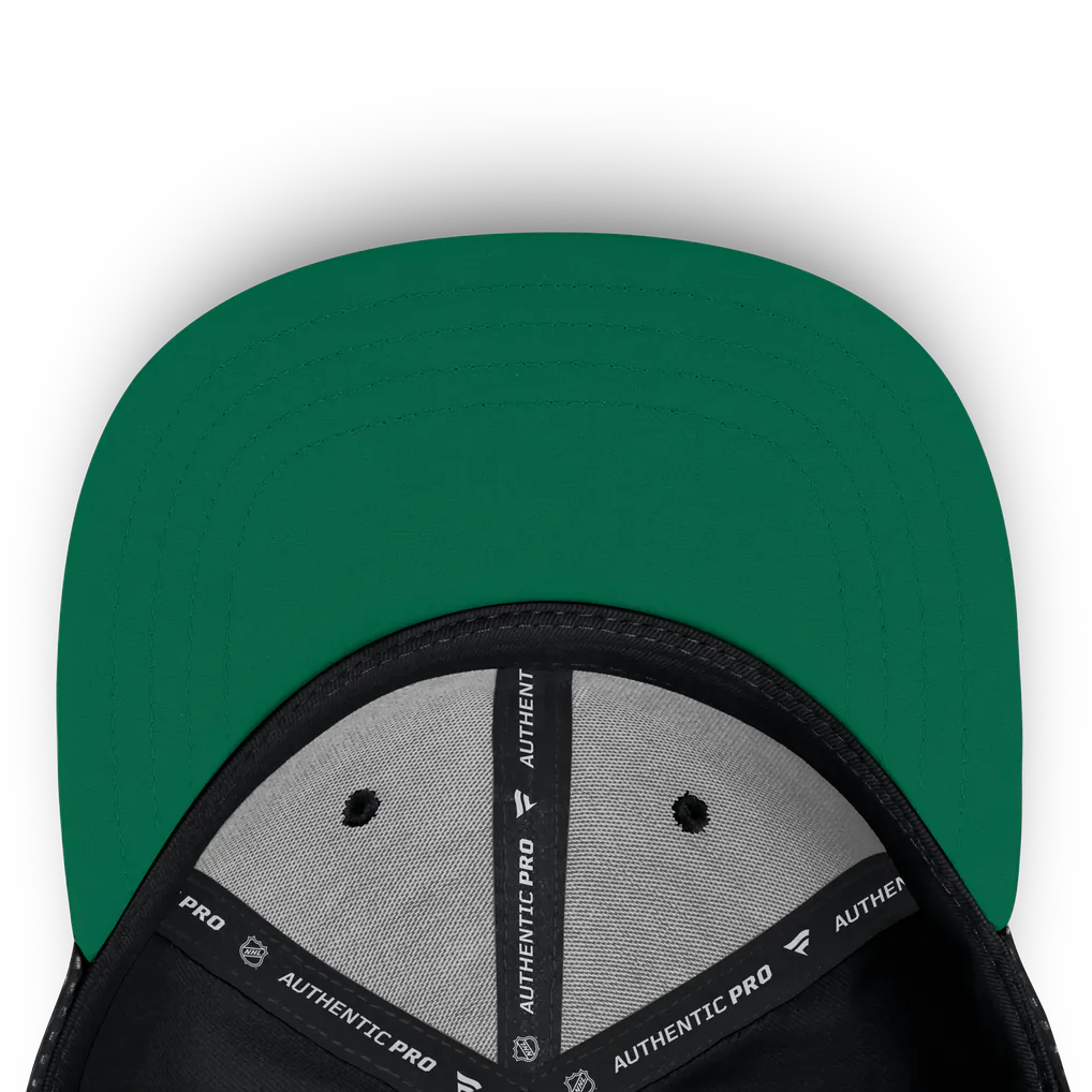 Dallas Stars Fanatics Authentic Pro Rink Square Visor Snapback Hat - Black Techwosell