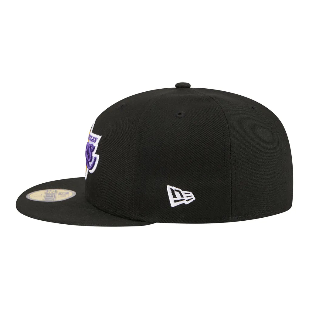Los Angeles Lakers New Era Team Collage 59FIFTY Fitted Hat - Black