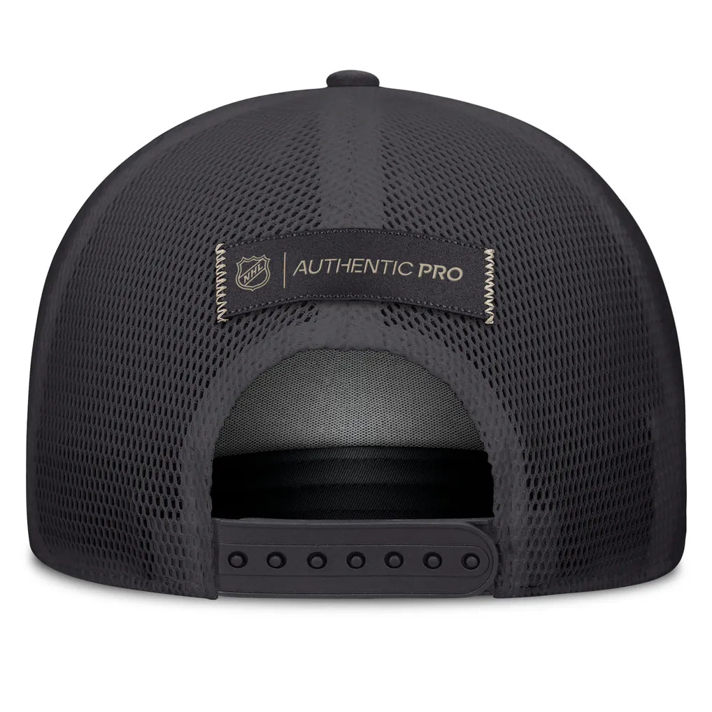 Boston Bruins Fanatics Road Soft Wash A-Frame Meshback Hat - Charcoal