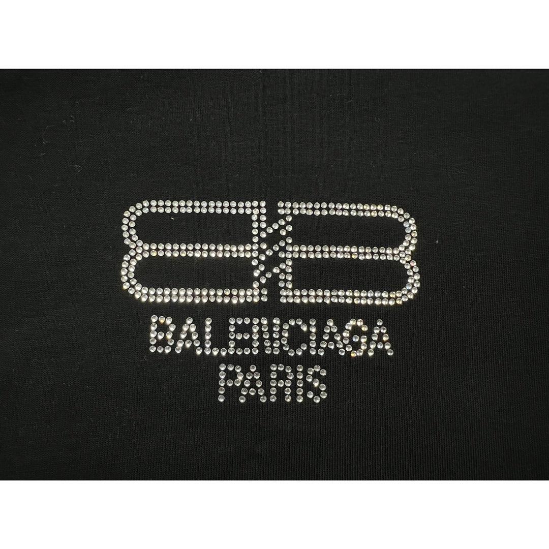 Balenciaga Black T-Shirt Without Collar Techwosell