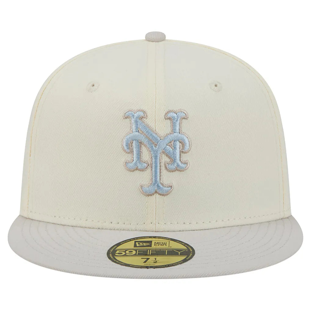 New York Mets New Era Crisp Equinox World Series 59FIFTY Fitted Hat - Natural Techwosell