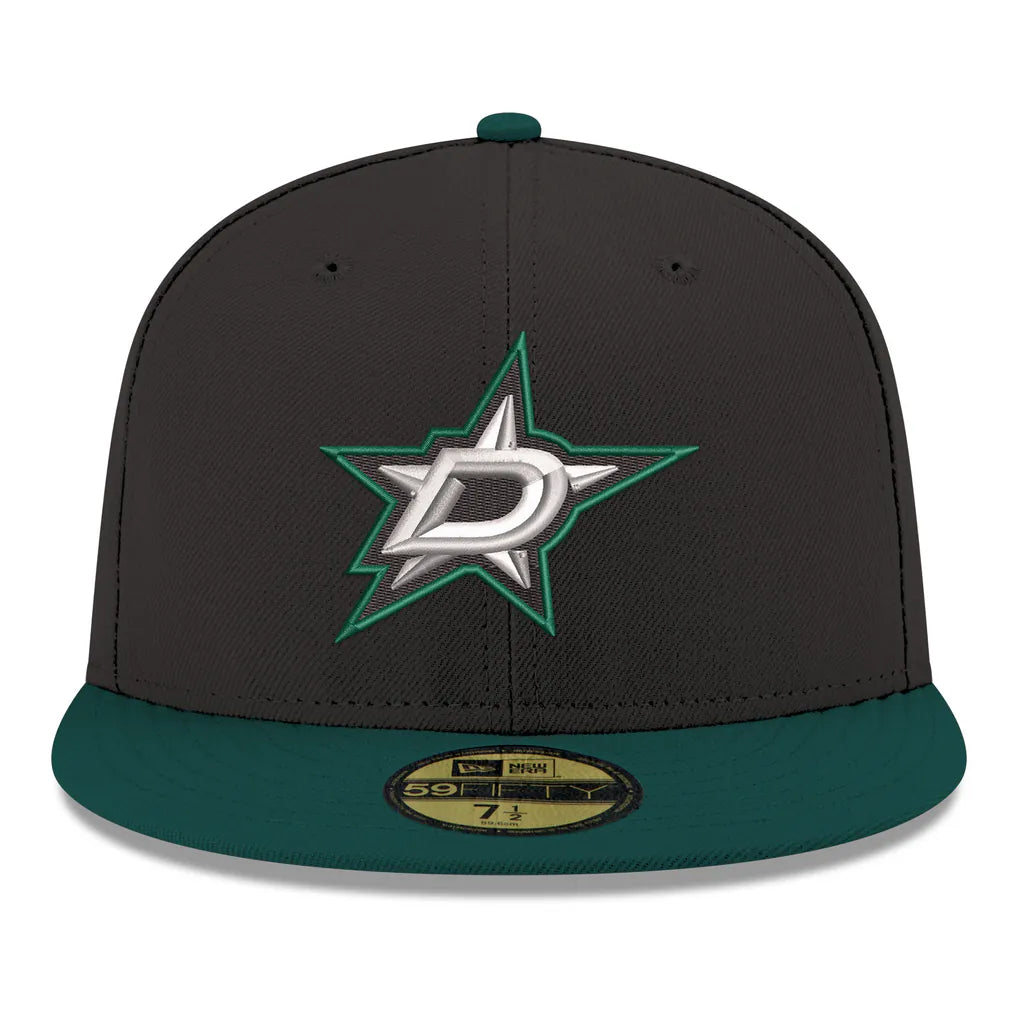 Dallas Stars New Era Core Logo Two-Tone 59FIFTY Fitted Hat - Black