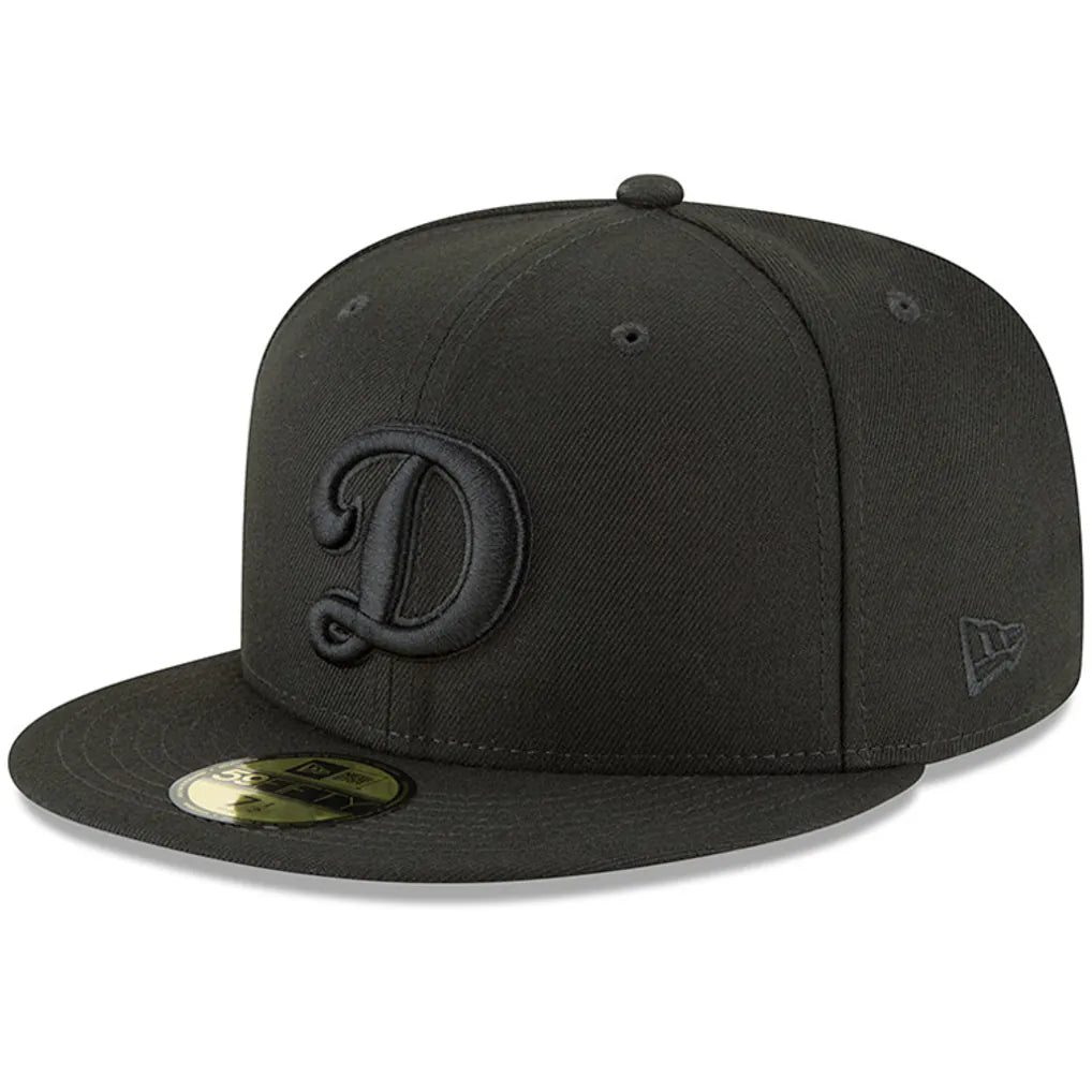 Los Angeles Dodgers New Era Secondary Logo Basic 59FIFTY Fitted Hat - Black Techwosell