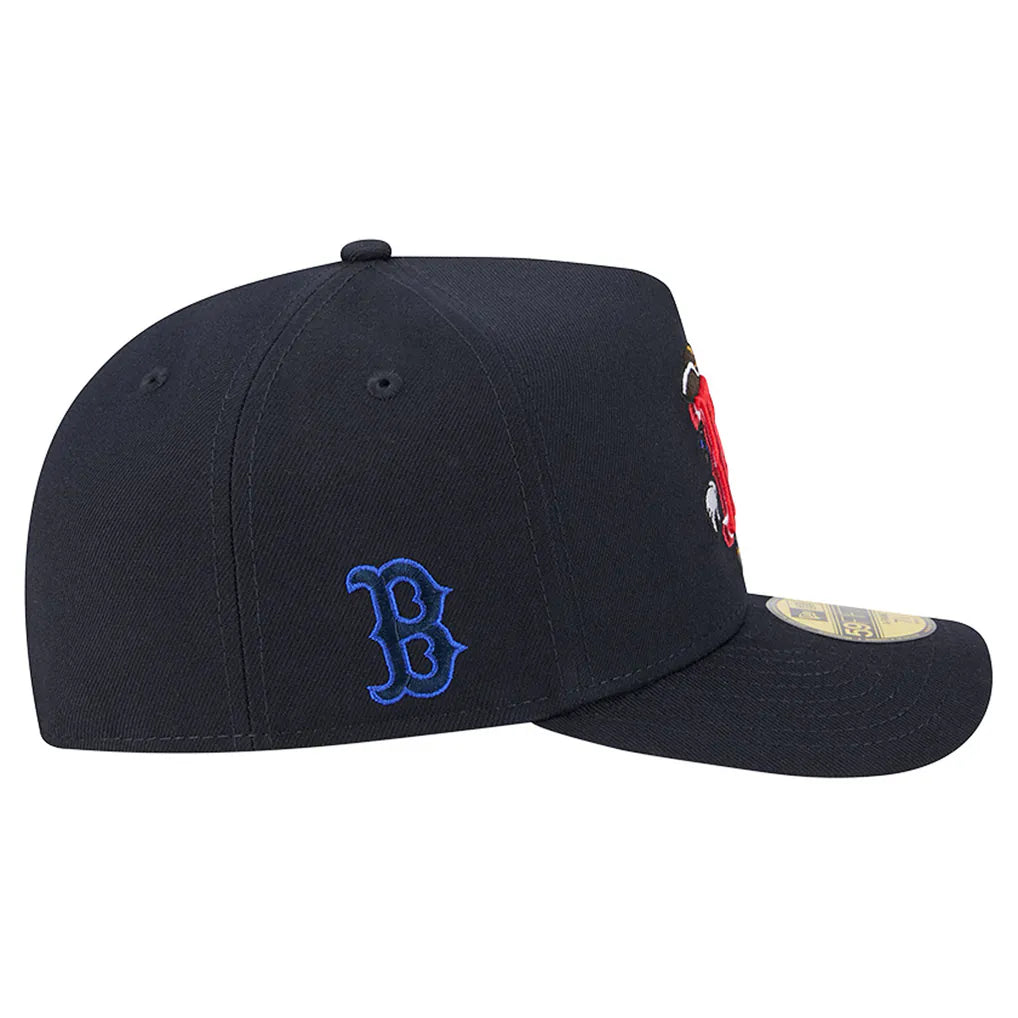 Boston Red Sox New Era Cartoon A-Frame 59FIFTY Fitted Hat - Navy