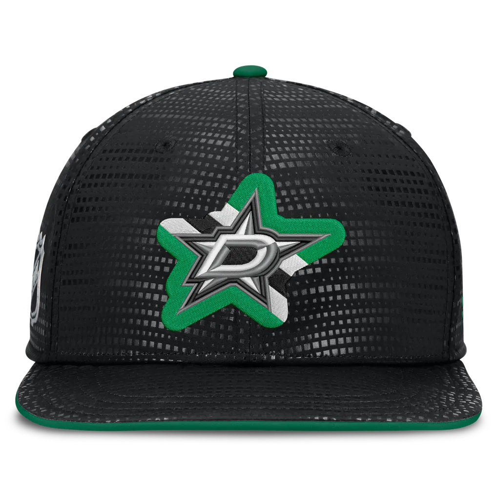 Dallas Stars Fanatics Authentic Pro Rink Square Visor Snapback Hat - Black