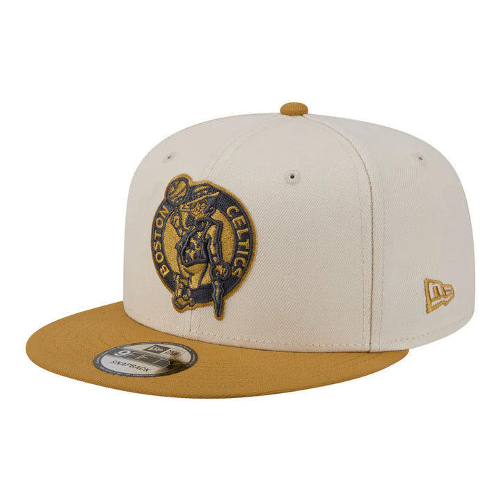 Boston Celtics New Era Two-Tone Color Pack 9FIFTY Snapback Hat - Cream/Tan