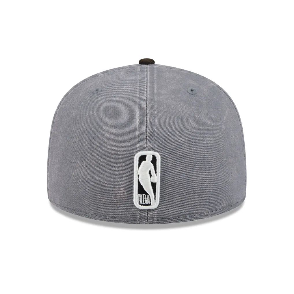 Los Angeles Lakers New Era Washed 59FIFTY Fitted Hat - Gray/Black