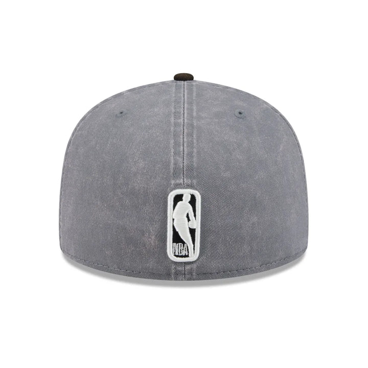 Los Angeles Lakers New Era Washed 59FIFTY Fitted Hat - Gray/Black