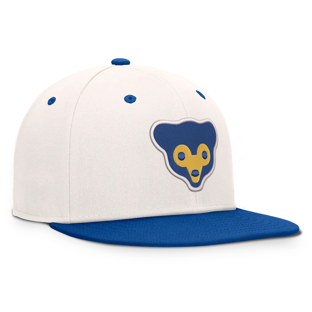 Chicago Cubs Fanatics Heritage Ballpark Snapback Hat - Cream/Royal Techwosell