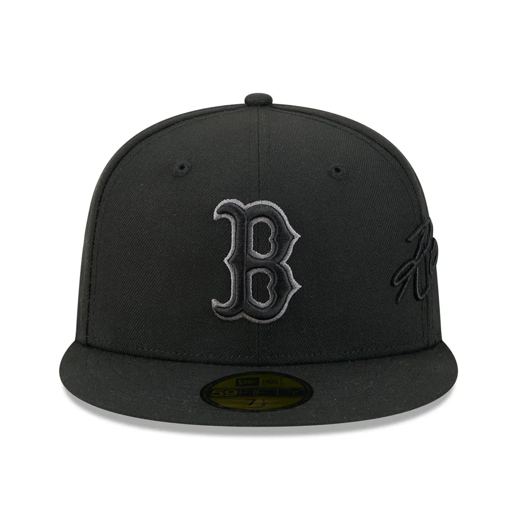 Boston Red Sox New Era Side Script 59FIFTY Fitted Hat - Black