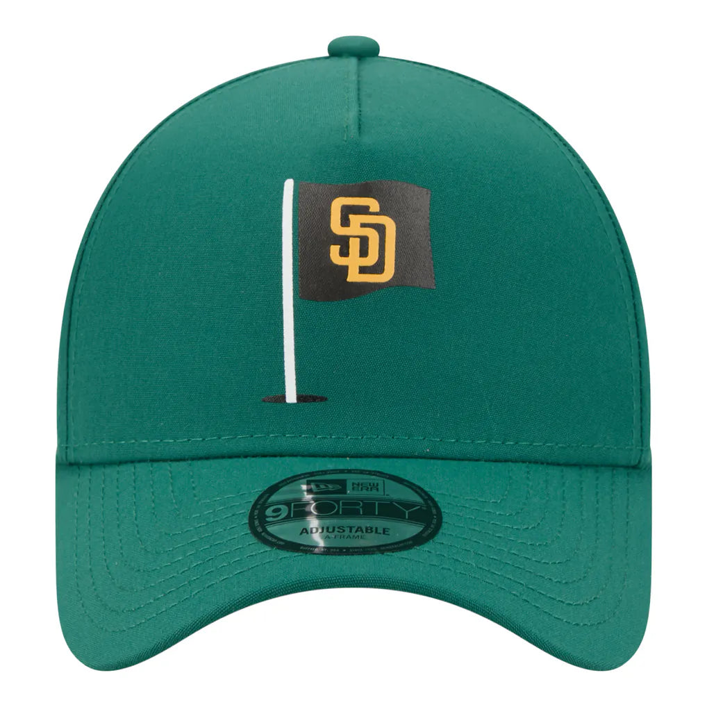 San Diego Padres New Era Pin Seeker 9FORTY A-Frame Adjustable Hat - Green Techwosell