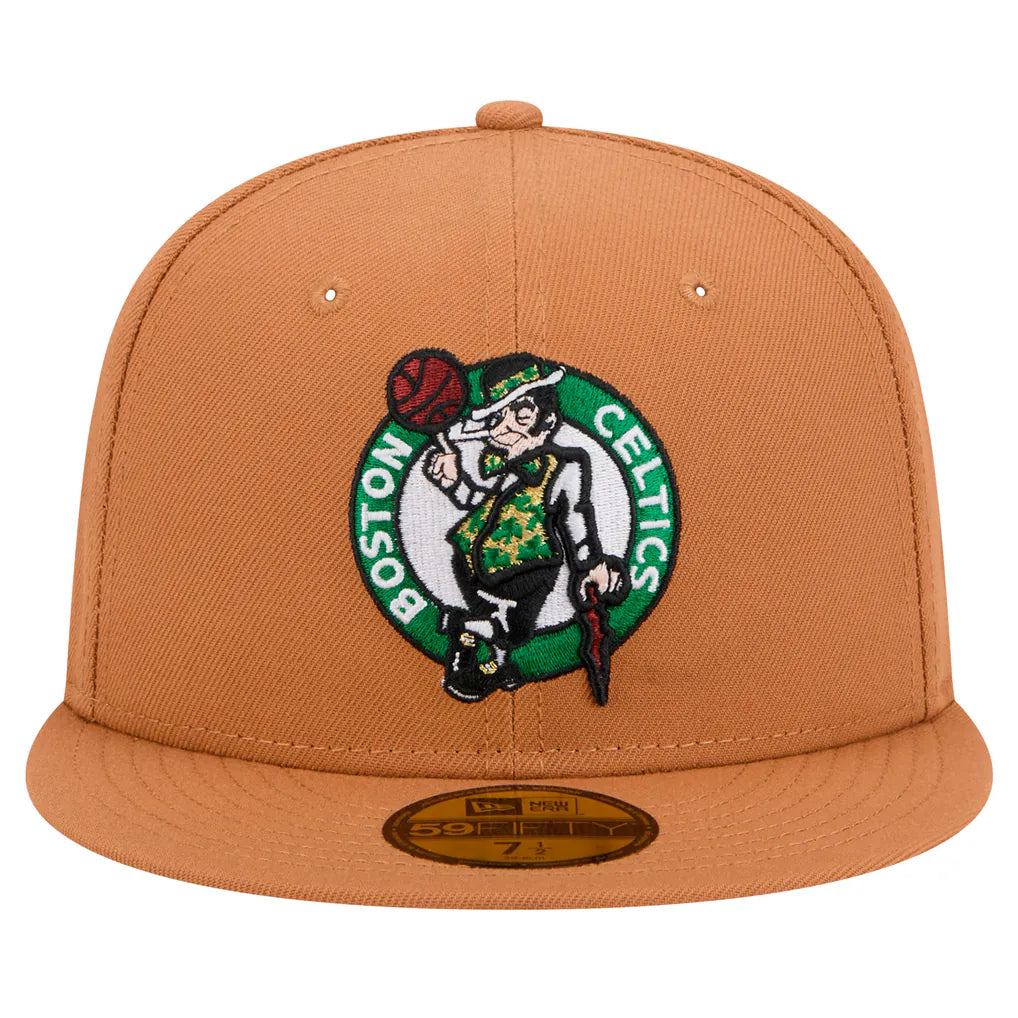 New Era Boston Celtics Color Pack 59FIFTY Fitted Hat - Tan Techwosell