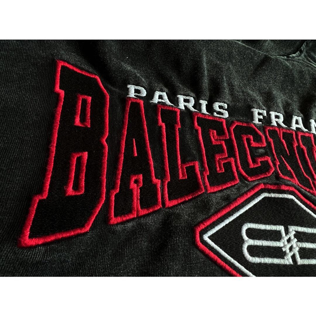 Balenciaga Black T-Shirt Without Collar Techwosell