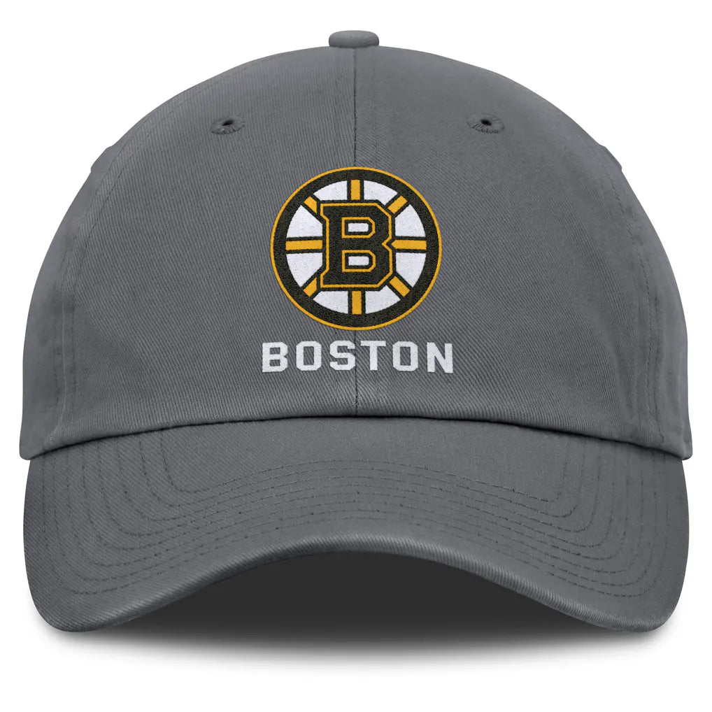Boston Bruins Fanatics Washed Adjustable Hat - Charcoal Techwosell