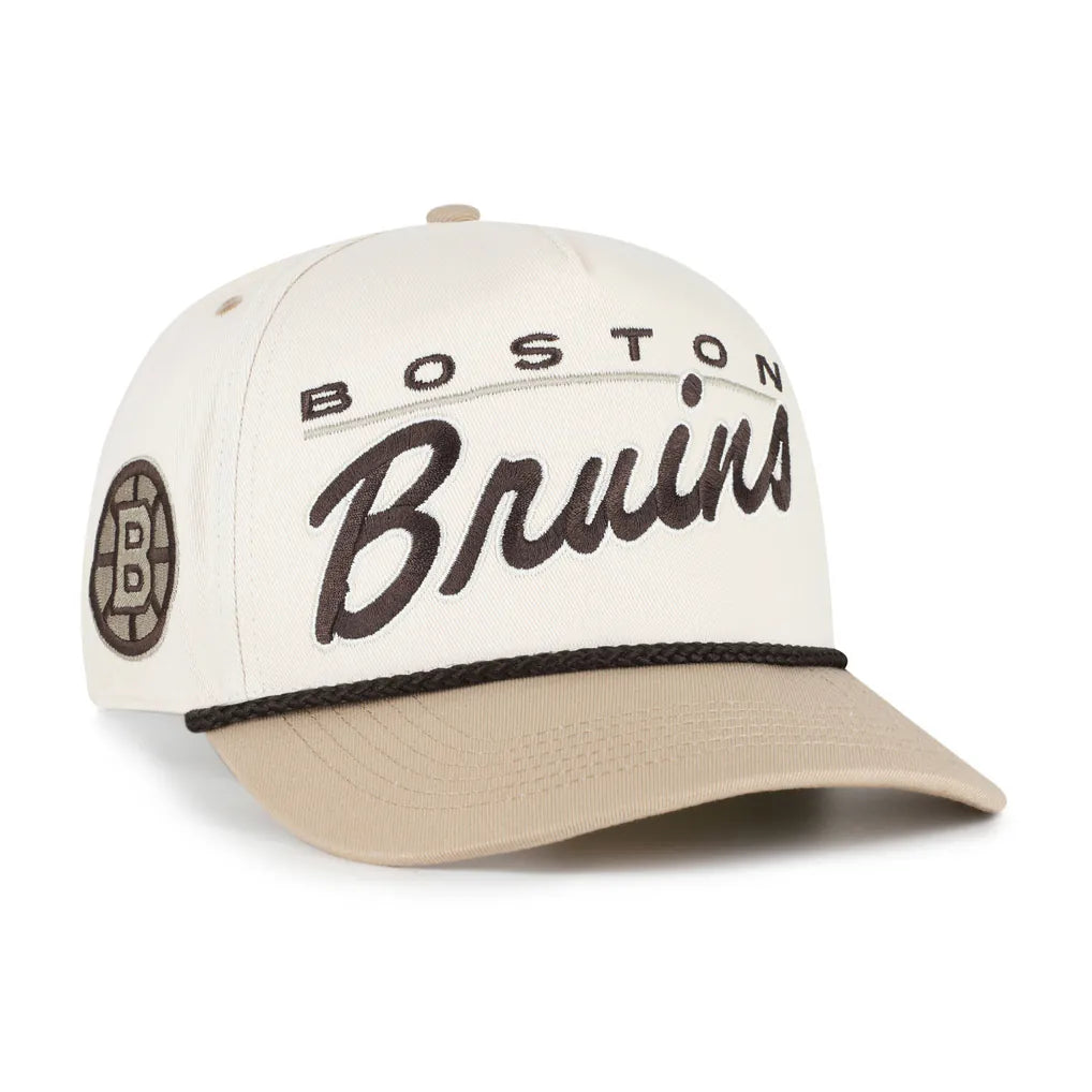 Boston Bruins '47 Neutral Terrain Hitch Rope Adjustable Hat - Natural/Tan Techwosell