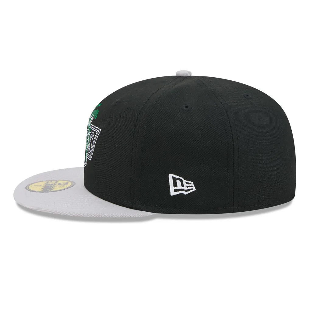 Los Angeles Kings New Era City Icon Stitched Overlay 59FIFTY Fitted Hat - Black/Gray Techwosell