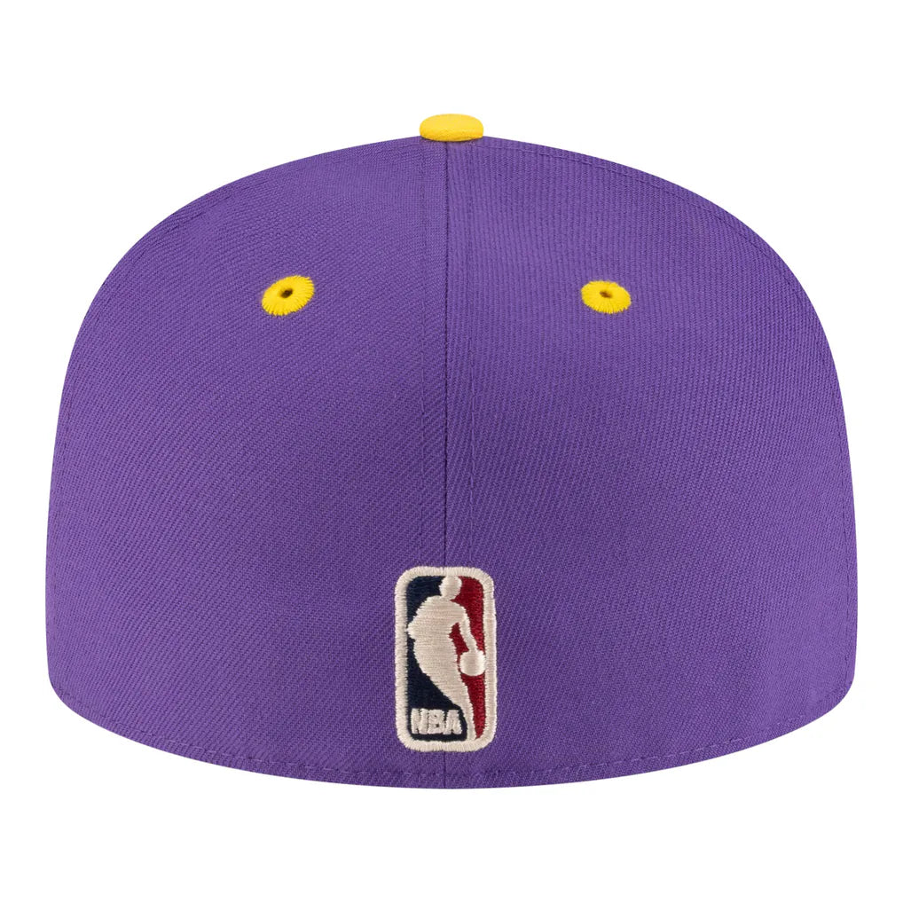 Los Angeles Lakers New Era 80s Throwback 59FIFTY Fitted Hat - Purple/Gold