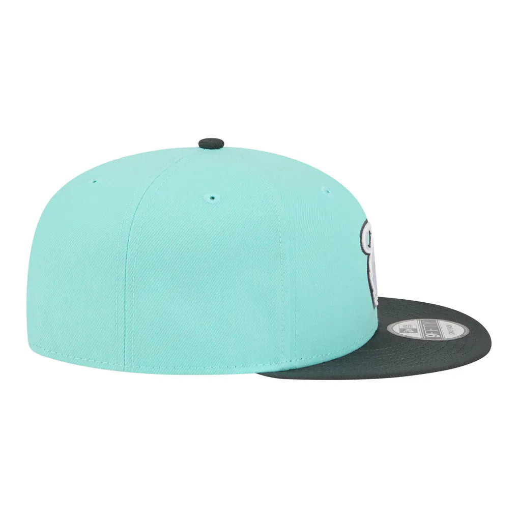 Miami Heat New Era Color Pack Two-Tone 9FIFTY Snapback Hat - Turquoise/Charcoal