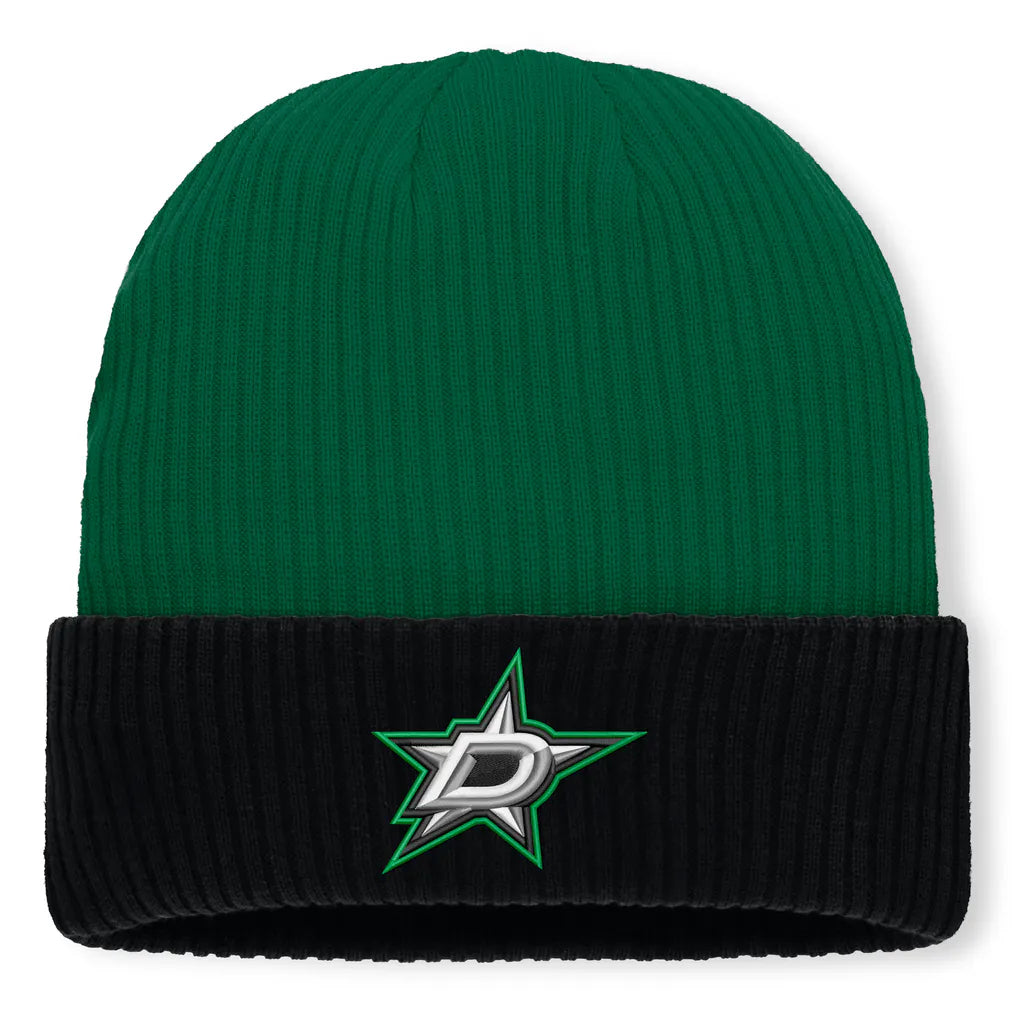 Dallas Stars Fanatics Authentic Pro Rink Cuffed Knit Hat - Kelly Green