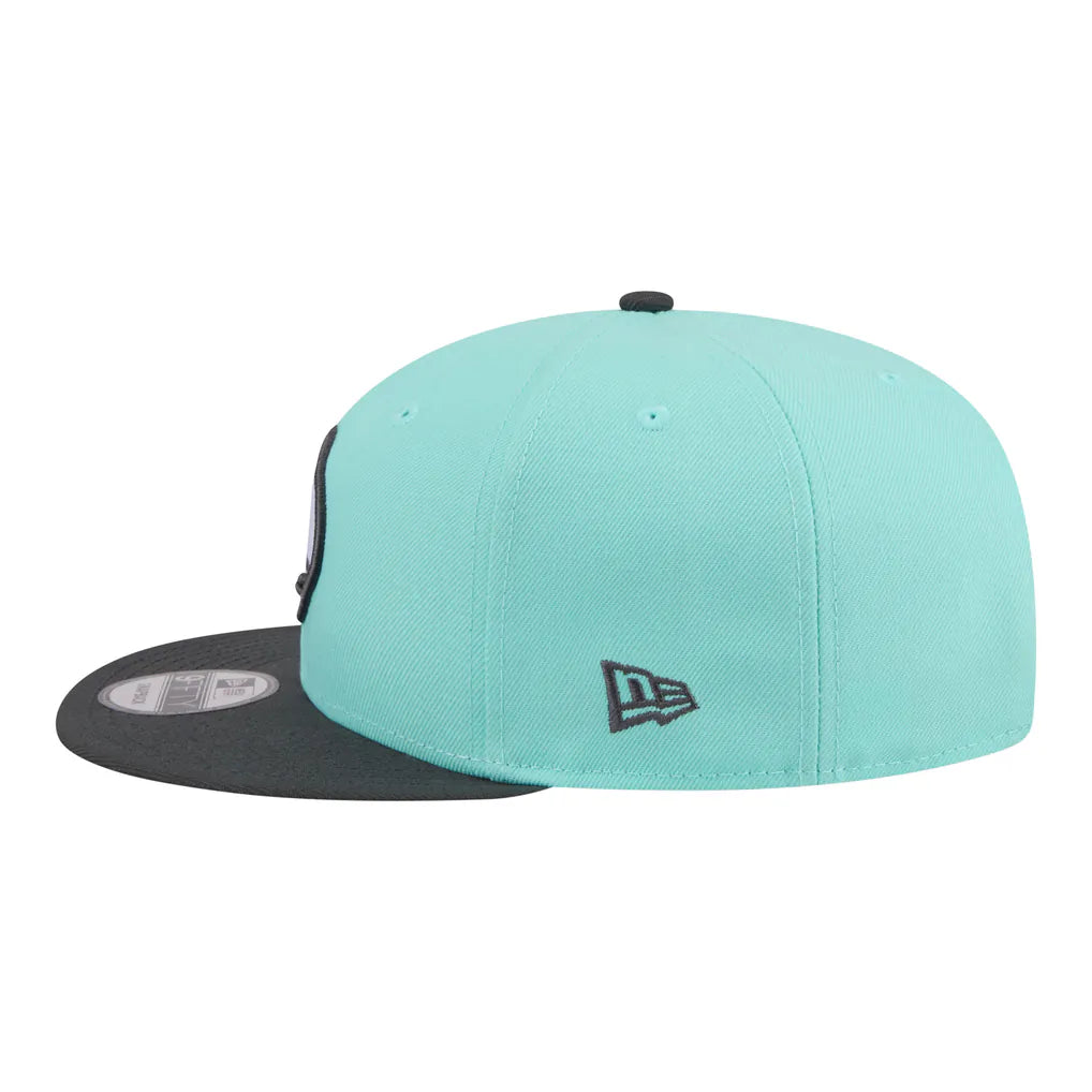 Golden State Warriors New Era Color Pack Two-Tone 9FIFTY Snapback Hat - Turquoise/Charcoal