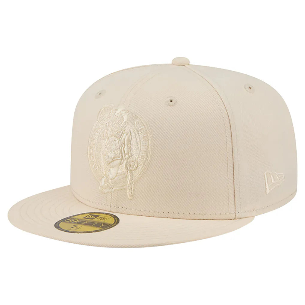Boston Celtics New Era Color Pack 59FIFTY Fitted Hat - Cream