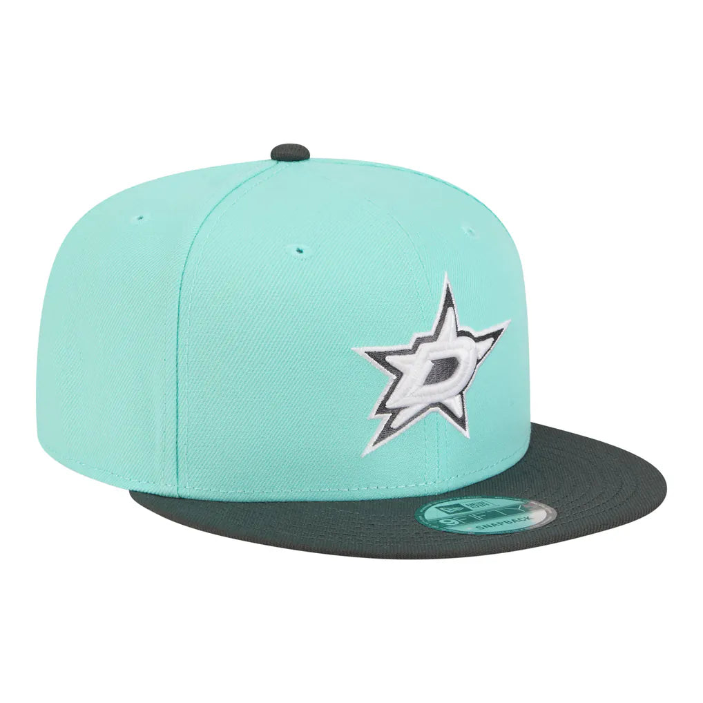 Dallas Stars New Era Two-Tone Color Pack 9FIFTY Snapback Hat - Turquoise/Charcoal