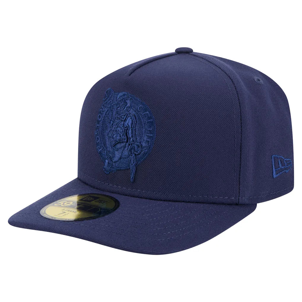 Boston Celtics New Era Colorpack A-Frame Pinch Front 59FIFTY Fitted Hat - Navy
