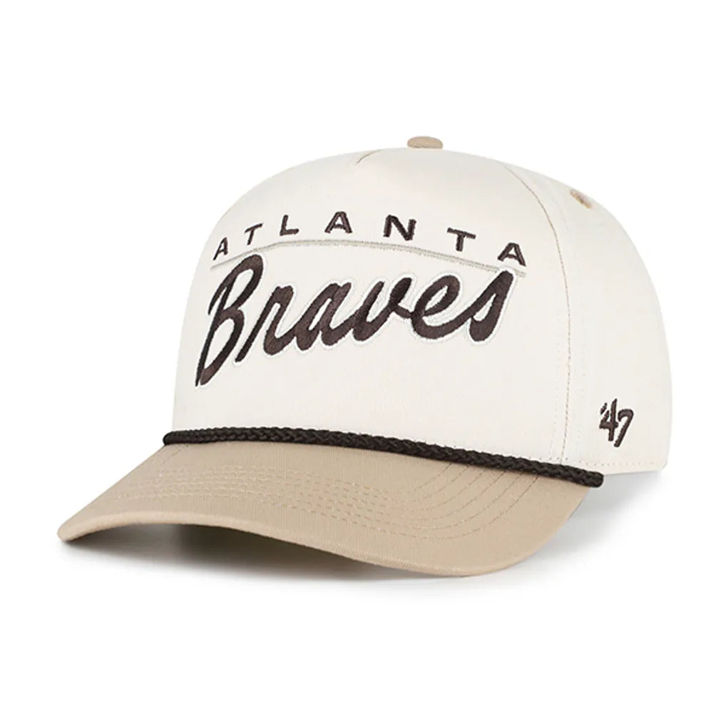 Atlanta Braves '47 Neutral Terrain Hitch Rope Adjustable Hat - Natural/Tan Techwosell