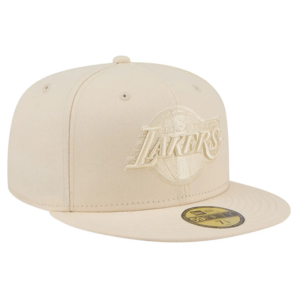 Los Angeles Lakers New Era Color Pack 59FIFTY Fitted Hat - Cream