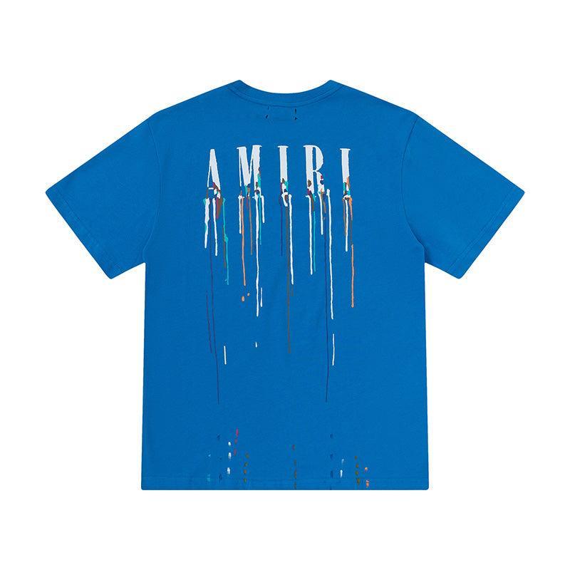 Amiri Blue T-Shirt Without Collar Techwosell
