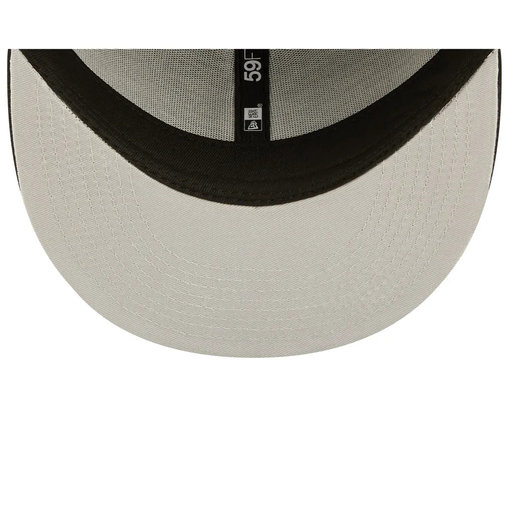 New York Yankees New Era Team Logo 59FIFTY Fitted Hat - Black Techwosell