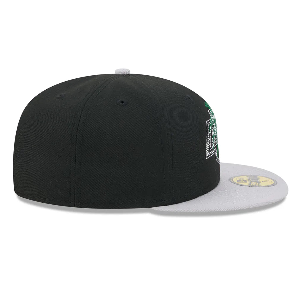Los Angeles Kings New Era City Icon Stitched Overlay 59FIFTY Fitted Hat - Black/Gray Techwosell