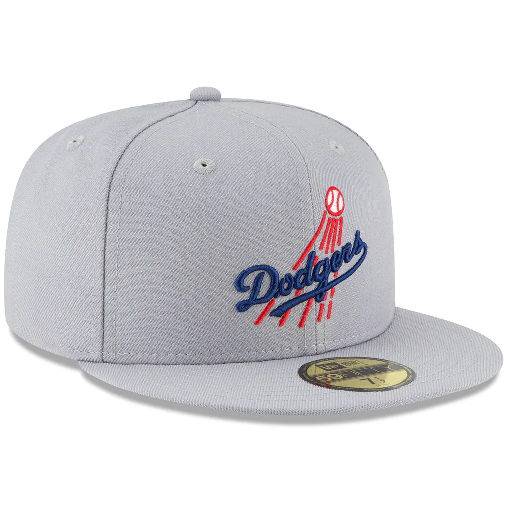Los Angeles Dodgers New Era Cooperstown Collection Wool 59FIFTY Fitted Hat - Gray Techwosell