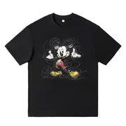 Balenciaga Black Mickey Mouse T-Shirt Without Collar Techwosell