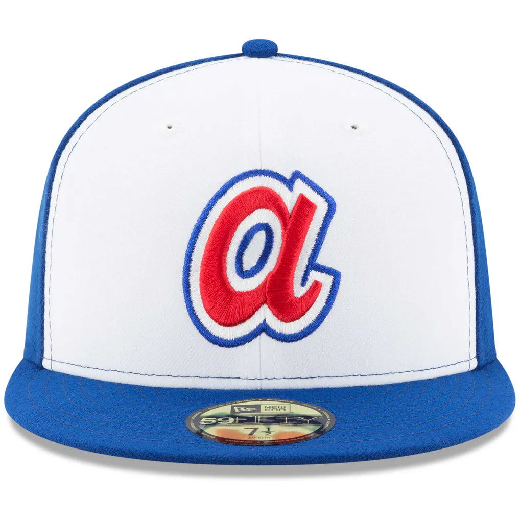 New Era Atlanta Braves Cooperstown Collection 59FIFTY Fitted Hat - White/Royal