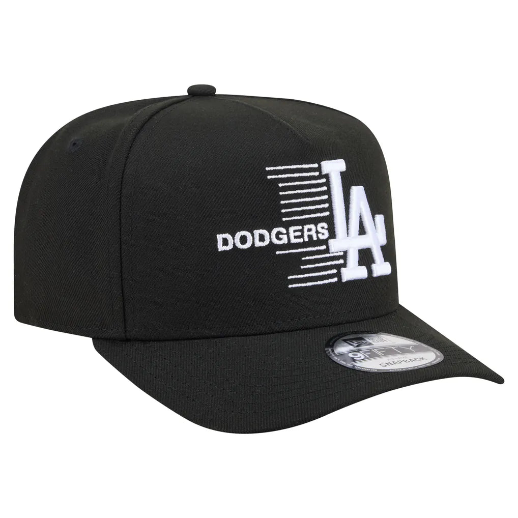 Los Angeles Dodgers New Era Motion A-Frame 9FIFTY Snapback Hat - Black