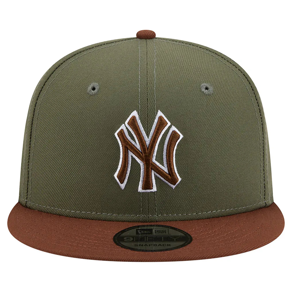 New York Yankees New Era Color Pack 9FIFTY Snapback Hat - Olive/Brown Techwosell